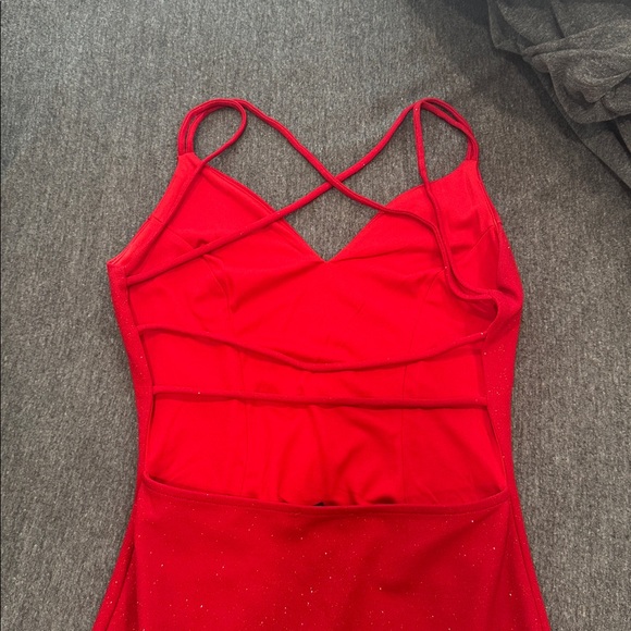 Elegant Red Spaghetti Strap Dress - Picture 3 of 4